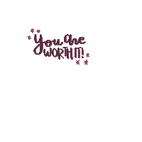 emcorrell sparkle purple worth it you are worth it Sticker