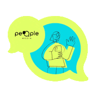 peoplemediadigital hello marketing people hola Sticker