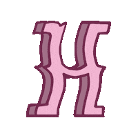 Pink Typography Sticker by Depraved Cave