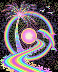 deepspaceviolet rainbow retro trippy 90s GIF
