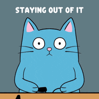 Ignoring Blue Cat GIF