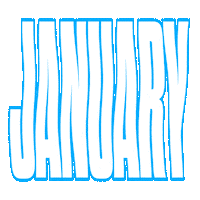 New Year Typography Sticker