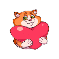 vokigames love cat heart kiss Sticker