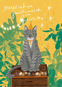 Happy Birthday Cat GIF