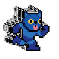 Cat Pixel Sticker by comfortseoul