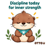 Tap Mindfulness Sticker by Otto the Otter by GleeSpace