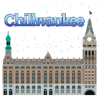 city hall snow Sticker by onmilwaukee