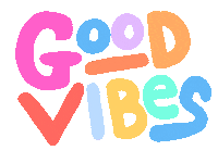 Good Vibes Rainbow Sticker by Jess Stempel