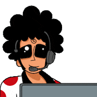 llamada cascos Sticker