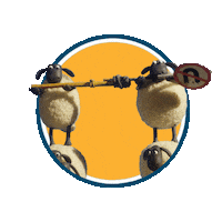 Shaun The Sheep Jump Sticker by Aardman Animations