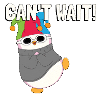 Excited Lets Go Sticker by Pudgy Penguins
