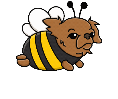 Dog Flower Sticker