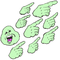 neighbor_mr_wang green here tap finger Sticker