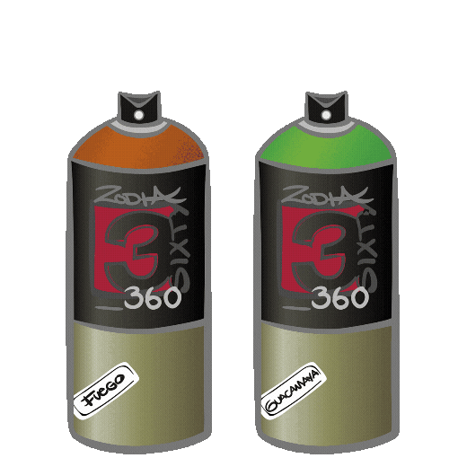 ZODHA giphyupload graffiti colores spray Sticker
