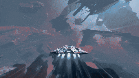 Outer Space Spaceship GIF
