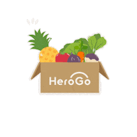 herogomena box fruit hero vegetables Sticker