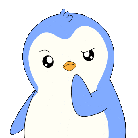 Confused Think About It Sticker by Pudgy Penguins