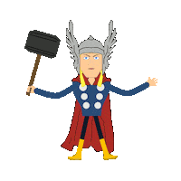 Gif Artist Thor Sticker
