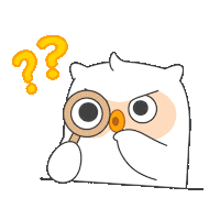 Goodrich_official question owl curious wonder Sticker