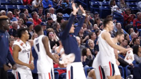 GonzagaBulldogs giphyupload smile celebration basketball GIF