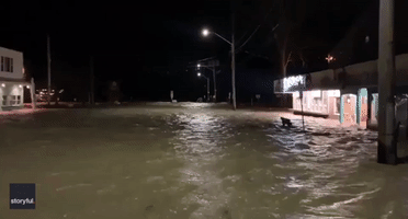 Severe Storm Surge Leaves Lakeside Town Flooded in Canada