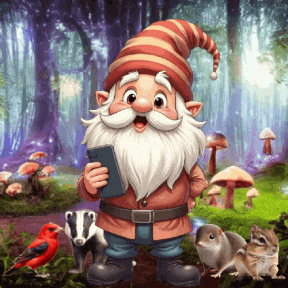 Cute Gnome Taking A Selfie GIF