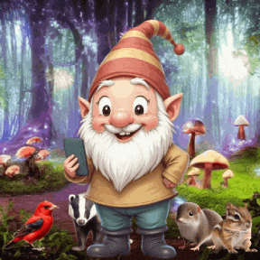 Cute Gnome Taking A Selfie GIF