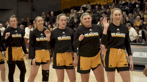 High Five Wisconsin GIF by Milwaukee Panthers