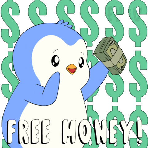 Free Money Glitch Sticker by Pudgy Penguins