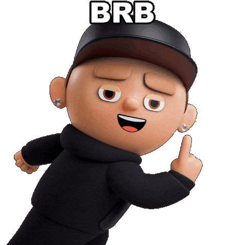 Hold On Brb Sticker by OneFootball Heads