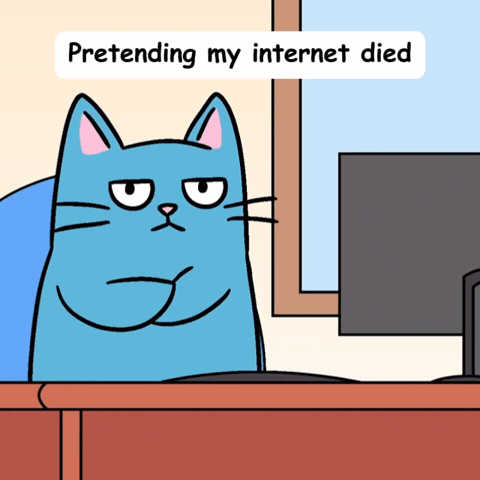 Blue Cat Nopecat GIF
