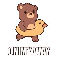 Happy On My Way Sticker by BEARISH