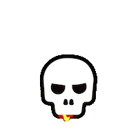 Fire Skeleton Sticker