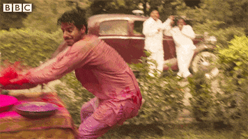 Throw Holi GIF by BBC