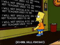 Episode 14 Bart Chalkboard GIF by The Simpsons