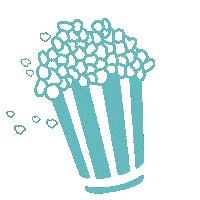 Pop Corn Eating Sticker