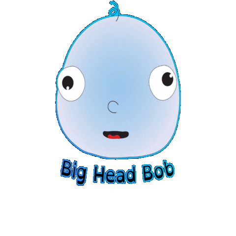 Happy Big Head Sticker by BigHeadBob.com