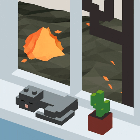 Cat 3D GIF by ZinZen