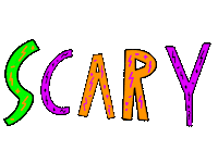 Scared Trick Or Treat Sticker by Marcel Katz Dalí / The Art Plug