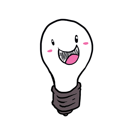 Happy Lightbulb Sticker