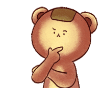 Confused Bear Sticker