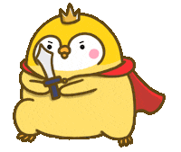 Anduony penguin yellow prince sword Sticker