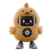 Happy Robot Chicken Sticker by UJFM