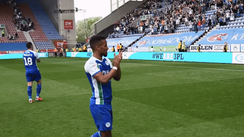 nathan byrne clapping GIF by Wigan Athletic
