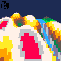 chiptune test voxel procedural GIF