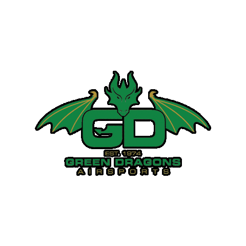 GreenDragonsAirsports paragliding hang gliding paramotoring green dragons Sticker