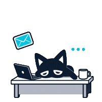 Tired Cat Sticker by indigma