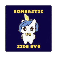 Suspicious Side Eye Sticker by Brave Unicorn