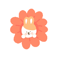 Flower Rabbit Sticker