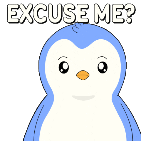 Say What Excuse Me Sticker by Pudgy Penguins